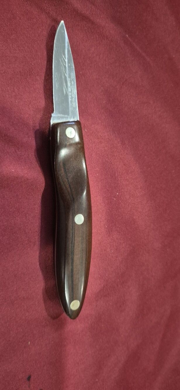 Vintage Cutco No 20 Paring Knife Classic Brown Marbled Swirl Handle USA Worn